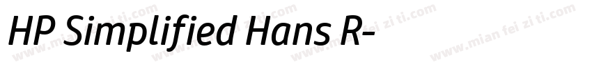 HP Simplified Hans R字体转换